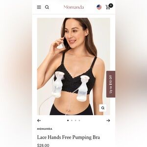 Momanda Black Lace Pumping Bra